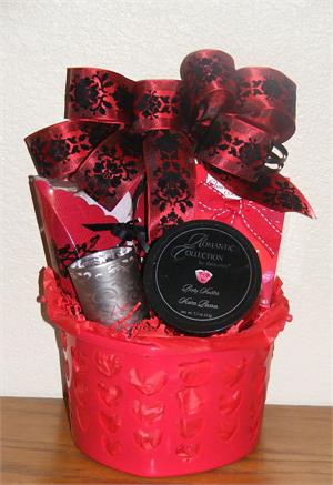 Scarlet Passion Gift Basket For Her