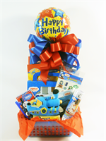 All Aboard Trains Gift Basket for Boys