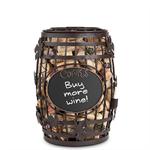 Chalkboard Wine Barrel Cork Cage with Corks
