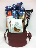 Game Day Snacks Football Gift Basket Cooler