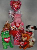 Huggable Loveable Plush Valentines Day Gift Basket