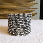 Mini Swirls Stretch Bracelet in Silver with crystals
