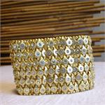 Simple Circles Stretch Bracelet in Brilliant Gold