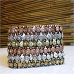 Simple Circles Tri-Color Stretch Bracelet