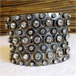Crystal Armor Bracelet in Silver