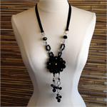 Black Beaded Bauble Necklace