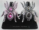 Rhinestone Jazzy Spider Rings in Violet or Black
