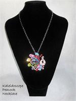 Kaleidoscope Crystal Peacock Necklace