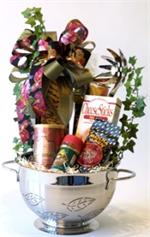 Italian Feast Elegant Colander Gift Basket