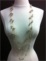 2 Strands of triple champagne crystals