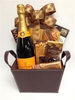 Veuve Clicquot Champagne and Godiva Chocolates Gift Basket